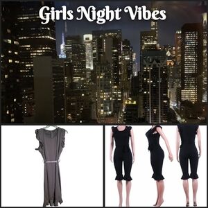 Girls Night Vibes: Ruffle Designed Romper Jumpsuit